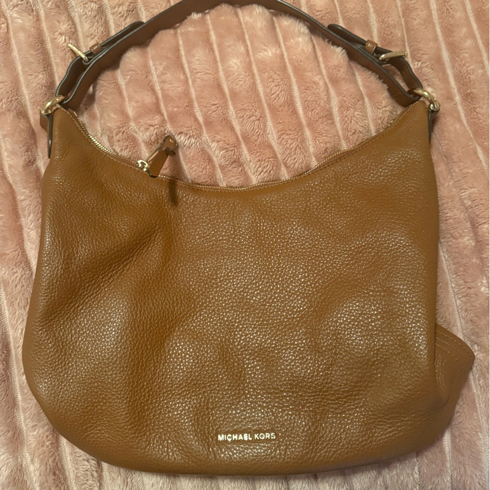 Michael Kors Tan Leather Hobo Bag